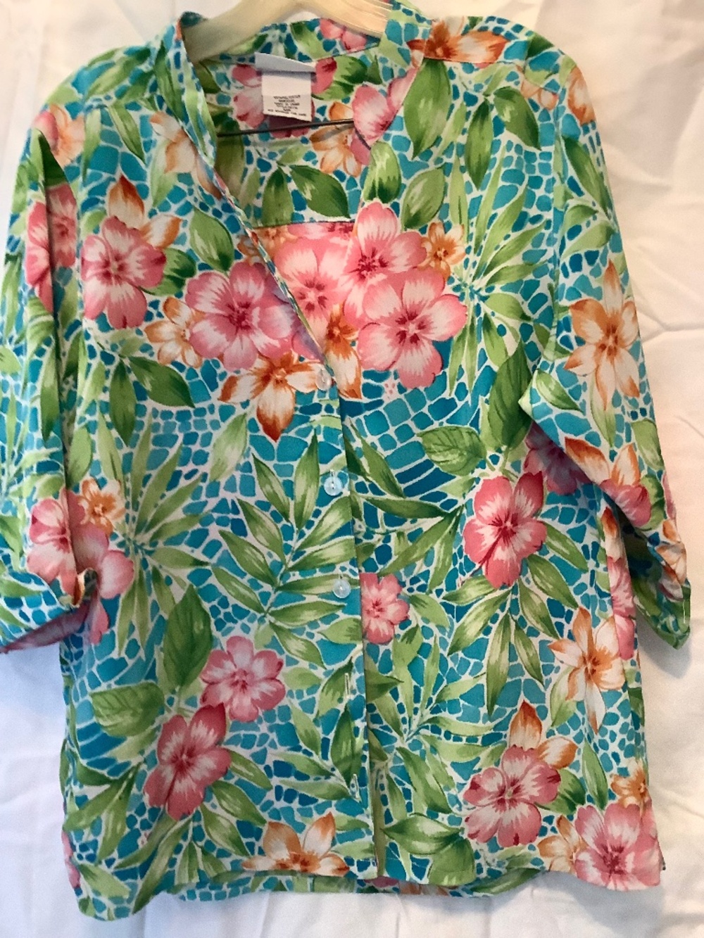 PM Bonworth Colorful Floral Camp Shirt Excellent Condition